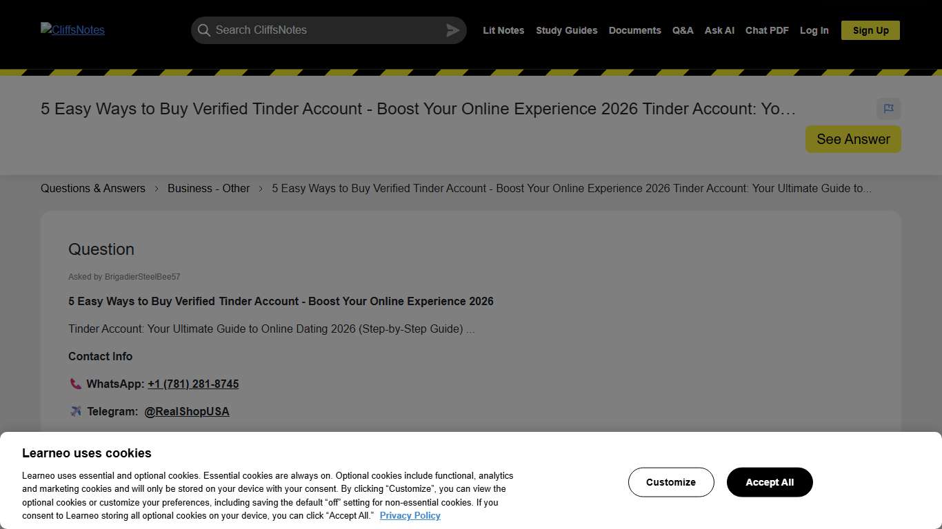 5 Easy Ways to Buy Verified Tinder Account - Boost Your Online Experience 2026 Tinder Account: Your Ultimate Guide to... CliffsNotes