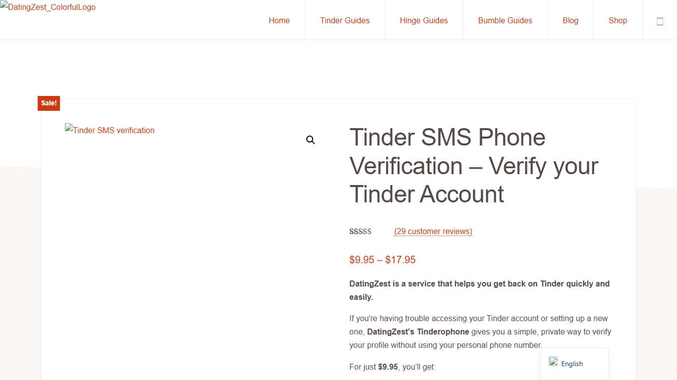 Tinder SMS Phone Verification – Verify your Tinder Account - DatingZest